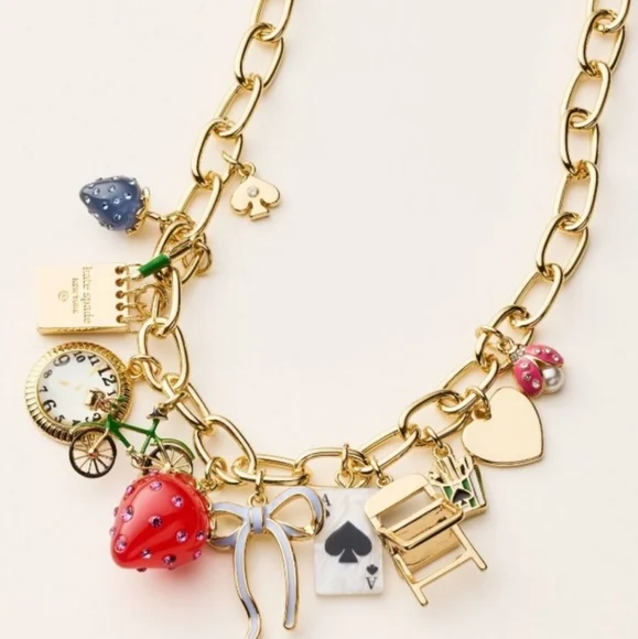 Kate Spade Gold Charm Necklace - Picture 1 of 6